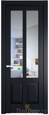 Дверь Profil Doors 4.8.2PD цвет Нэви Блу (RAL 7016) стекло Прозрачное
