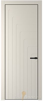 Дверь Profil Doors 10PE цвет Кремовая Магнолия (RAL 120-04) кромка Черный матовый RAL9005