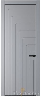 Дверь Profil Doors 10PE цвет Смоки (RAL 870-02) кромка Черный матовый RAL9005