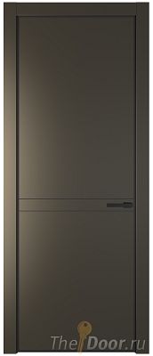 Дверь Profil Doors 11PE цвет Перламутр бронза кромка Черный матовый RAL9005