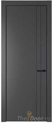 Дверь Profil Doors 12PE цвет Графит (Pantone 425С) кромка Черный матовый RAL9005