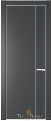 Дверь Profil Doors 12PE цвет Графит (Pantone 425С) кромка Серебро Дверь Profil Doors 12PE цвет Графит (Pantone 425С) кромка Серебро