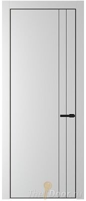 Дверь Profil Doors 12PE цвет Крем Вайт (RAL 120-02) кромка Черный матовый RAL9005
