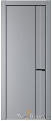 Дверь Profil Doors 12PE цвет Смоки (RAL 870-02) кромка Черный матовый RAL9005