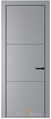 Дверь Profil Doors 13PE цвет Смоки (RAL 870-02) кромка Черный матовый RAL9005