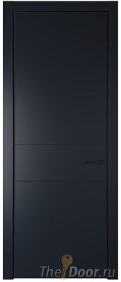 Дверь Profil Doors 14PE цвет Нэви Блу (RAL 7016) кромка Черный матовый RAL9005