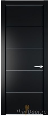 Дверь Profil Doors 15PE цвет Блэк кромка Серебро Дверь Profil Doors 15PE цвет Блэк кромка Серебро