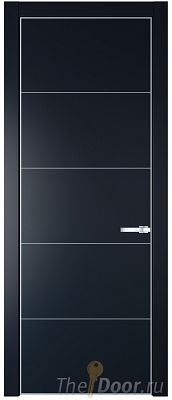 Дверь Profil Doors 15PE цвет Нэви Блу (RAL 7016) кромка Серебро Дверь Profil Doors 15PE цвет Нэви Блу (RAL 7016) кромка Серебро