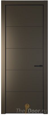 Дверь Profil Doors 15PE цвет Перламутр бронза кромка Черный матовый RAL9005