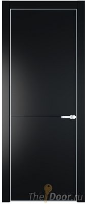 Дверь Profil Doors 16PE цвет Блэк кромка Серебро