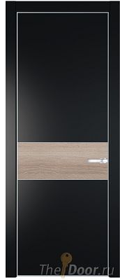 Дверь Profil Doors 17PE цвет Блэк кромка Серебро вставка Дуб Сонома Дверь Profil Doors 17PE цвет Блэк кромка Серебро вставка Дуб Сонома