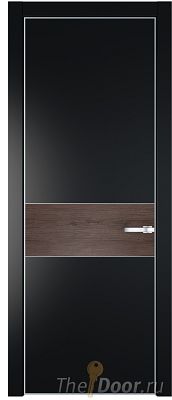 Дверь Profil Doors 17PE цвет Блэк кромка Серебро вставка Дуб Тобакко Дверь Profil Doors 17PE цвет Блэк кромка Серебро вставка Дуб Тобакко