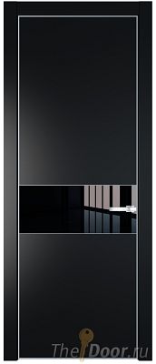 Дверь Profil Doors 17PE цвет Блэк кромка Серебро стекло Lacobel Черный лак Дверь Profil Doors 17PE цвет Блэк кромка Серебро стекло Lacobel Черный лак