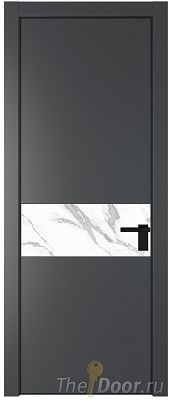 Дверь Profil Doors 17PE цвет Графит (Pantone 425С) кромка Черный матовый RAL9005 стекло Нефи белый узор серебро Дверь Profil Doors 17PE цвет Графит (Pantone 425С) кромка Черный матовый RAL9005 стекло Нефи белый узор серебро