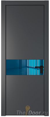 Дверь Profil Doors 17PE цвет Графит (Pantone 425С) кромка Черный матовый RAL9005 стекло Зеркало Blue Дверь Profil Doors 17PE цвет Графит (Pantone 425С) кромка Черный матовый RAL9005 стекло Зеркало Blue
