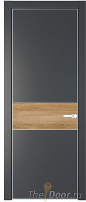Дверь Profil Doors 17PE цвет Графит (Pantone 425С) кромка Серебро вставка Дуб Карамель Дверь Profil Doors 17PE цвет Графит (Pantone 425С) кромка Серебро вставка Дуб Карамель