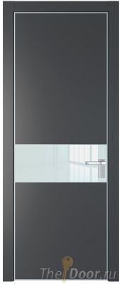 Дверь Profil Doors 17PE цвет Графит (Pantone 425С) кромка Серебро стекло Lacobel Белый лак Дверь Profil Doors 17PE цвет Графит (Pantone 425С) кромка Серебро стекло Lacobel Белый лак