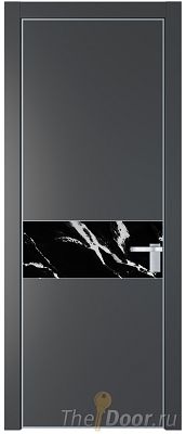 Дверь Profil Doors 17PE цвет Графит (Pantone 425С) кромка Серебро стекло Нефи черный узор серебро Дверь Profil Doors 17PE цвет Графит (Pantone 425С) кромка Серебро стекло Нефи черный узор серебро