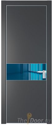 Дверь Profil Doors 17PE цвет Графит (Pantone 425С) кромка Серебро стекло Зеркало Blue Дверь Profil Doors 17PE цвет Графит (Pantone 425С) кромка Серебро стекло Зеркало Blue