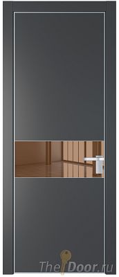 Дверь Profil Doors 17PE цвет Графит (Pantone 425С) кромка Серебро стекло Зеркало Bronza Дверь Profil Doors 17PE цвет Графит (Pantone 425С) кромка Серебро стекло Зеркало Bronza