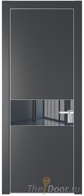 Дверь Profil Doors 17PE цвет Графит (Pantone 425С) кромка Серебро стекло Зеркало Grey Дверь Profil Doors 17PE цвет Графит (Pantone 425С) кромка Серебро стекло Зеркало Grey