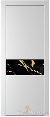 Дверь Profil Doors 17PE цвет Крем Вайт (RAL 120-02) кромка Черный матовый RAL9005 стекло Нефи черный узор золото Дверь Profil Doors 17PE цвет Крем Вайт (RAL 120-02) кромка Черный матовый RAL9005 стекло Нефи черный узор золото