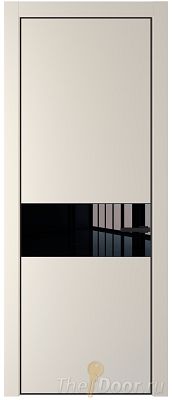 Дверь Profil Doors 17PE цвет Кремовая Магнолия (RAL 120-04) кромка Черный матовый RAL9005 стекло Lacobel Черный лак Дверь Profil Doors 17PE цвет Кремовая Магнолия (RAL 120-04) кромка Черный матовый RAL9005 стекло Lacobel Черный лак