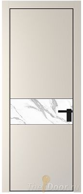 Дверь Profil Doors 17PE цвет Кремовая Магнолия (RAL 120-04) кромка Черный матовый RAL9005 стекло Нефи белый узор серебро Дверь Profil Doors 17PE цвет Кремовая Магнолия (RAL 120-04) кромка Черный матовый RAL9005 стекло Нефи белый узор серебро