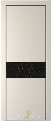 Дверь Profil Doors 17PE цвет Кремовая Магнолия (RAL 120-04) кромка Черный матовый RAL9005 стекло Неро мрамор Дверь Profil Doors 17PE цвет Кремовая Магнолия (RAL 120-04) кромка Черный матовый RAL9005 стекло Неро мрамор