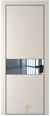 Дверь Profil Doors 17PE цвет Кремовая Магнолия (RAL 120-04) кромка Черный матовый RAL9005 стекло Зеркало Дверь Profil Doors 17PE цвет Кремовая Магнолия (RAL 120-04) кромка Черный матовый RAL9005 стекло Зеркало