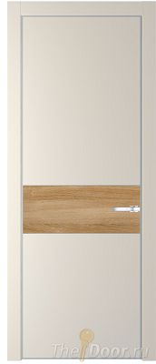Дверь Profil Doors 17PE цвет Кремовая Магнолия (RAL 120-04) кромка Серебро вставка Дуб Карамель Дверь Profil Doors 17PE цвет Кремовая Магнолия (RAL 120-04) кромка Серебро вставка Дуб Карамель
