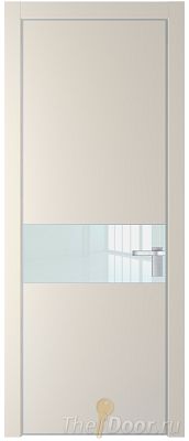 Дверь Profil Doors 17PE цвет Кремовая Магнолия (RAL 120-04) кромка Серебро стекло Lacobel Белый лак Дверь Profil Doors 17PE цвет Кремовая Магнолия (RAL 120-04) кромка Серебро стекло Lacobel Белый лак