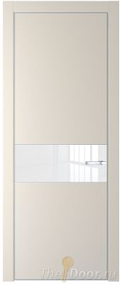 Дверь Profil Doors 17PE цвет Кремовая Магнолия (RAL 120-04) кромка Серебро стекло Lacobel лак Классик Дверь Profil Doors 17PE цвет Кремовая Магнолия (RAL 120-04) кромка Серебро стекло Lacobel лак Классик