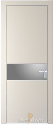 Дверь Profil Doors 17PE цвет Кремовая Магнолия (RAL 120-04) кромка Серебро стекло Lacobel Серебро Матлак Дверь Profil Doors 17PE цвет Кремовая Магнолия (RAL 120-04) кромка Серебро стекло Lacobel Серебро Матлак