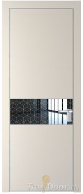 Дверь Profil Doors 17PE цвет Кремовая Магнолия (RAL 120-04) кромка Серебро стекло Лоран узор золото Дверь Profil Doors 17PE цвет Кремовая Магнолия (RAL 120-04) кромка Серебро стекло Лоран узор золото