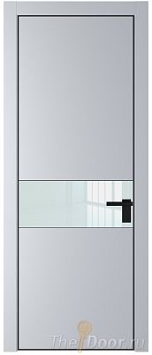 Дверь Profil Doors 17PE цвет Лайт Грей (RAL 870-01) кромка Черный матовый RAL9005 стекло Lacobel Белый лак Дверь Profil Doors 17PE цвет Лайт Грей (RAL 870-01) кромка Черный матовый RAL9005 стекло Lacobel Белый лак