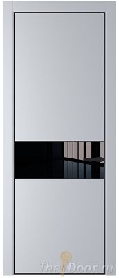 Дверь Profil Doors 17PE цвет Лайт Грей (RAL 870-01) кромка Черный матовый RAL9005 стекло Lacobel Черный лак Дверь Profil Doors 17PE цвет Лайт Грей (RAL 870-01) кромка Черный матовый RAL9005 стекло Lacobel Черный лак