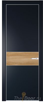 Дверь Profil Doors 17PE цвет Нэви Блу (RAL 7016) кромка Серебро вставка Дуб Карамель Дверь Profil Doors 17PE цвет Нэви Блу (RAL 7016) кромка Серебро вставка Дуб Карамель