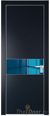 Дверь Profil Doors 17PE цвет Нэви Блу (RAL 7016) кромка Серебро стекло Зеркало Blue Дверь Profil Doors 17PE цвет Нэви Блу (RAL 7016) кромка Серебро стекло Зеркало Blue