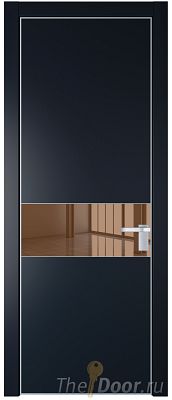 Дверь Profil Doors 17PE цвет Нэви Блу (RAL 7016) кромка Серебро стекло Зеркало Bronza Дверь Profil Doors 17PE цвет Нэви Блу (RAL 7016) кромка Серебро стекло Зеркало Bronza