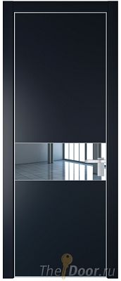 Дверь Profil Doors 17PE цвет Нэви Блу (RAL 7016) кромка Серебро стекло Зеркало Дверь Profil Doors 17PE цвет Нэви Блу (RAL 7016) кромка Серебро стекло Зеркало