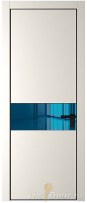 Дверь Profil Doors 17PE цвет Перламутр белый кромка Черный матовый RAL9005 стекло Зеркало Blue Дверь Profil Doors 17PE цвет Перламутр белый кромка Черный матовый RAL9005 стекло Зеркало Blue