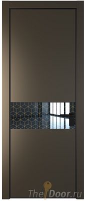 Дверь Profil Doors 17PE цвет Перламутр бронза кромка Черный матовый RAL9005 стекло Лоран узор золото Дверь Profil Doors 17PE цвет Перламутр бронза кромка Черный матовый RAL9005 стекло Лоран узор золото
