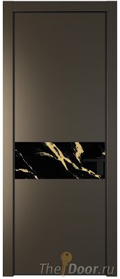 Дверь Profil Doors 17PE цвет Перламутр бронза кромка Черный матовый RAL9005 стекло Нефи черный узор золото Дверь Profil Doors 17PE цвет Перламутр бронза кромка Черный матовый RAL9005 стекло Нефи черный узор золото