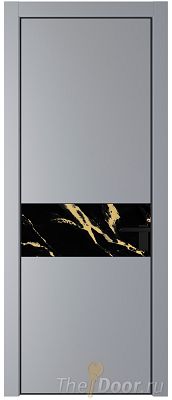 Дверь Profil Doors 17PE цвет Смоки (RAL 870-02) кромка Черный матовый RAL9005 стекло Нефи черный узор золото Дверь Profil Doors 17PE цвет Смоки (RAL 870-02) кромка Черный матовый RAL9005 стекло Нефи черный узор золото