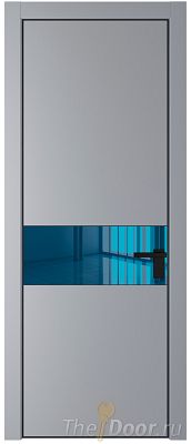 Дверь Profil Doors 17PE цвет Смоки (RAL 870-02) кромка Черный матовый RAL9005 стекло Зеркало Blue Дверь Profil Doors 17PE цвет Смоки (RAL 870-02) кромка Черный матовый RAL9005 стекло Зеркало Blue