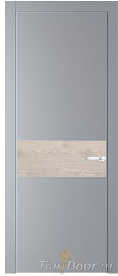 Дверь Profil Doors 17PE цвет Смоки (RAL 870-02) кромка Серебро вставка Каштан Светлый Дверь Profil Doors 17PE цвет Смоки (RAL 870-02) кромка Серебро вставка Каштан Светлый