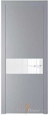 Дверь Profil Doors 17PE цвет Смоки (RAL 870-02) кромка Серебро стекло Lacobel лак Классик Дверь Profil Doors 17PE цвет Смоки (RAL 870-02) кромка Серебро стекло Lacobel лак Классик