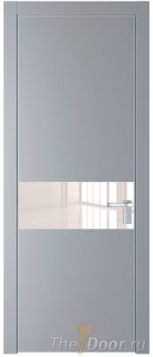 Дверь Profil Doors 17PE цвет Смоки (RAL 870-02) кромка Серебро стекло Lacobel Перламутровый лак Дверь Profil Doors 17PE цвет Смоки (RAL 870-02) кромка Серебро стекло Lacobel Перламутровый лак