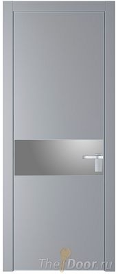 Дверь Profil Doors 17PE цвет Смоки (RAL 870-02) кромка Серебро стекло Lacobel Серебро Матлак Дверь Profil Doors 17PE цвет Смоки (RAL 870-02) кромка Серебро стекло Lacobel Серебро Матлак